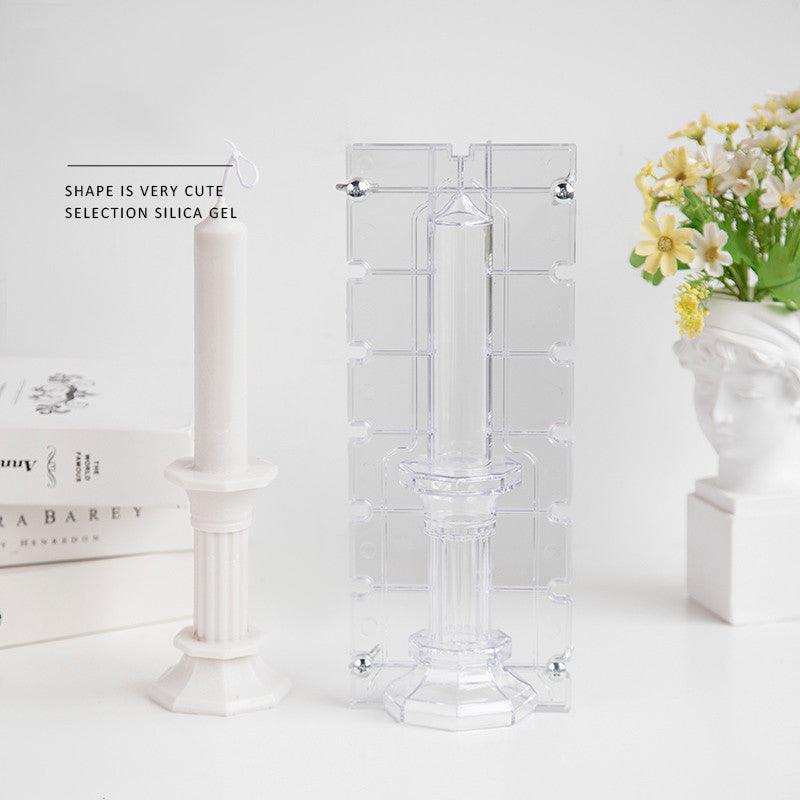 Flat top Striped Roman Column Candle Mould Candles Moulds