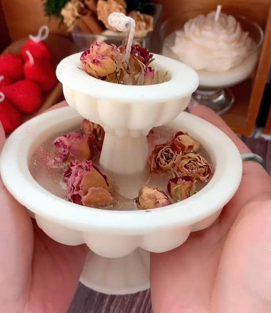 Double Greek Trevi Fountain Candle Mould