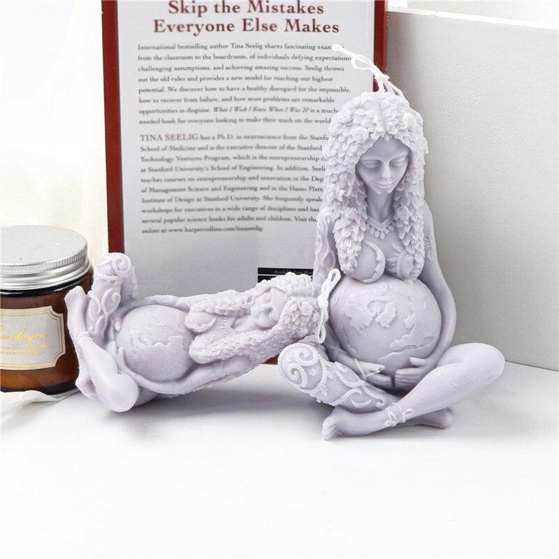 Gaia Mother Earth Silicone Candle Mould Candles Moulds