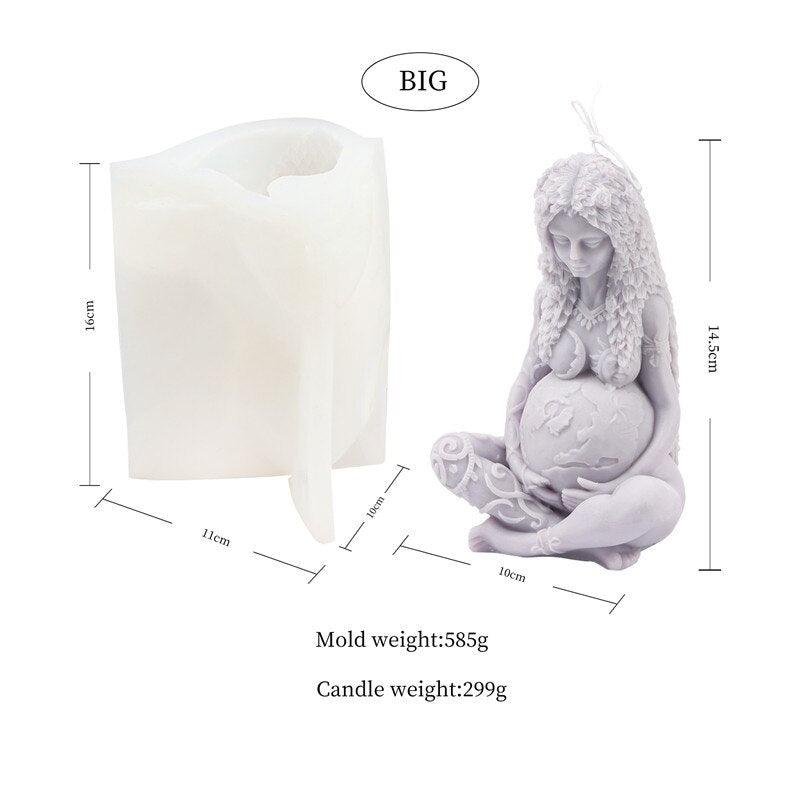 Gaia Mother Earth Silicone Candle Mould Candles Moulds
