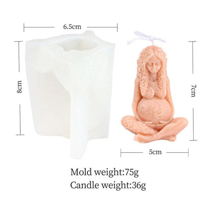 Gaia Mother Earth Silicone Candle Mould Candles Moulds
