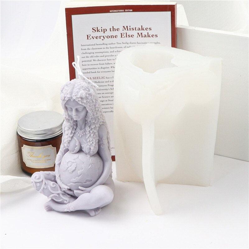 Gaia Mother Earth Silicone Candle Mould Candles Moulds
