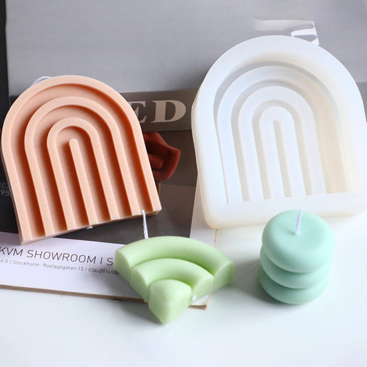 Geometric Circular Love Silicone Candle Mould | Create Unique Candles Candles Moulds