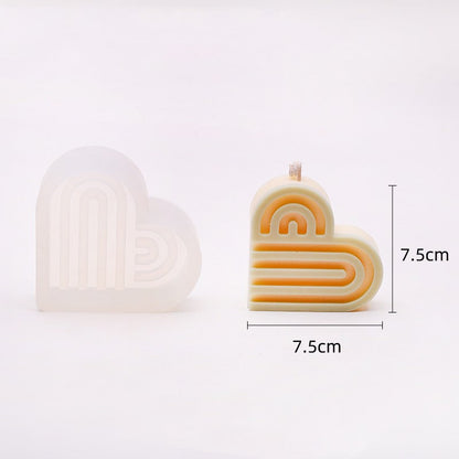Geometric Circular Love Silicone Candle Mould | Create Unique Candles Candles Moulds