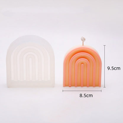 Geometric Circular Love Silicone Candle Mould | Create Unique Candles Candles Moulds