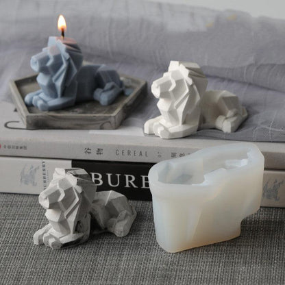 Geometric Ornaments Lion Home Decoration Candle Mould Candles Moulds