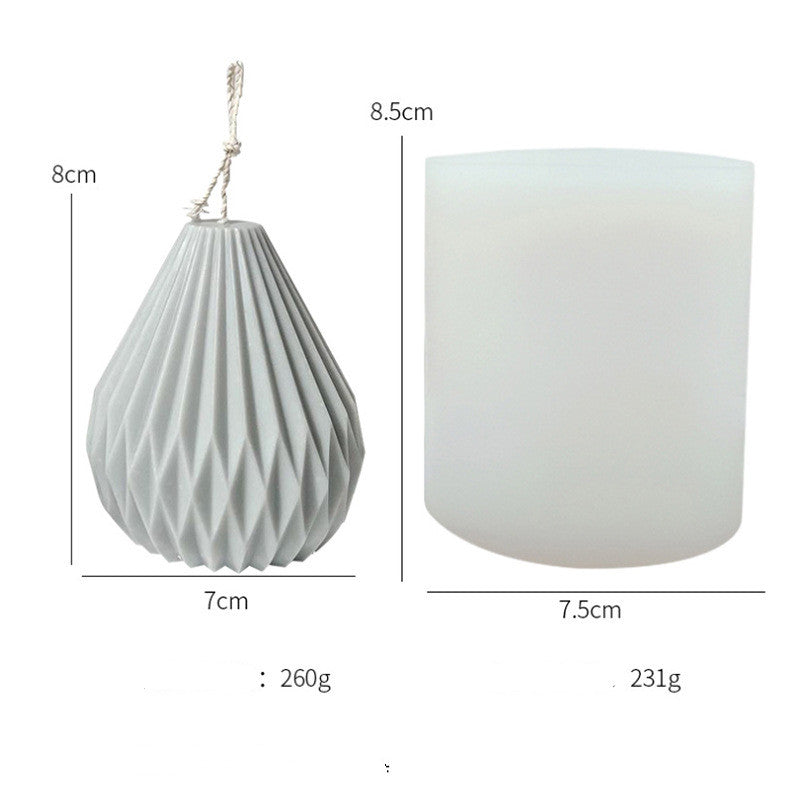 Geometric Pear Silicone Candle Mould Candles Moulds