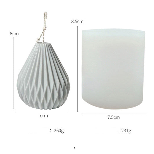 Geometric Pear Silicone Candle Mould Candles Moulds