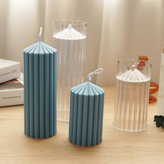 Stripe Pillar Candle Mould