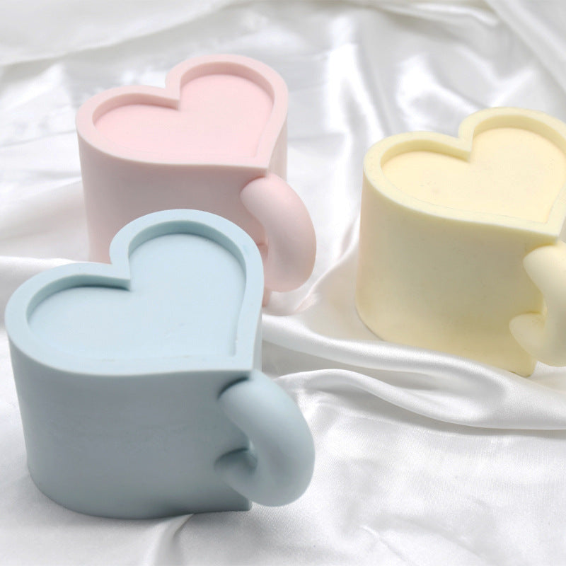 Get Cozy with our Aromatherapy Heart Mug Candle Silicone Mould Candles Moulds