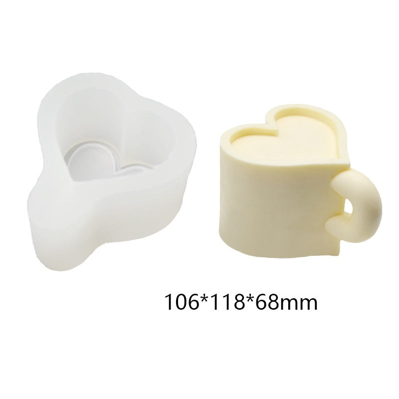 Get Cozy with our Aromatherapy Heart Mug Candle Silicone Mould Candles Moulds