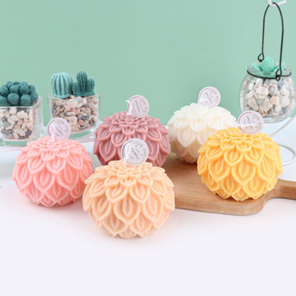 Golden Lotus Flower Candle Mould Diy Liquid Silicone Candles Moulds
