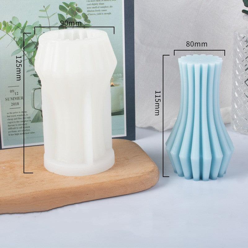Gypsum Incense Stone Geometric Cylindrical Candle Silicone Abrasives Candles Moulds