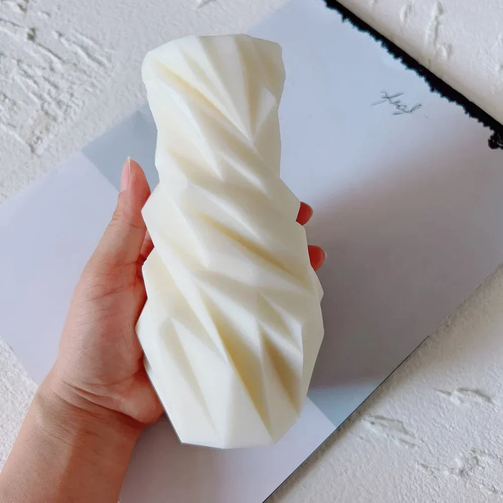 Faceted Diamond Shape Silicone Candle Mould