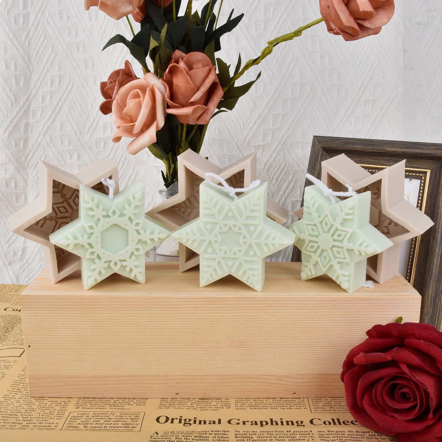 Snowflake Silicone Candle mould