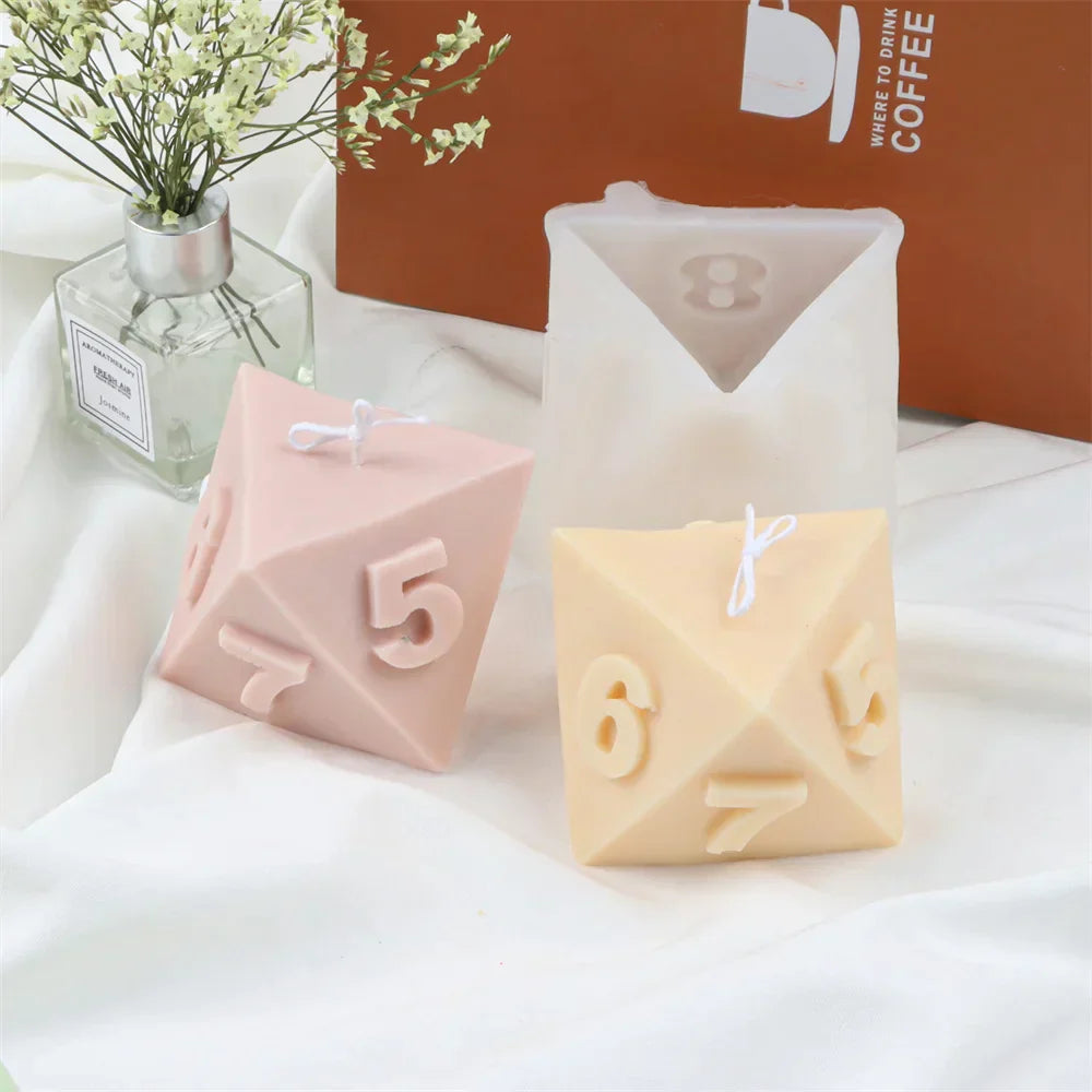 Polyhedral Dice Candle Moulds Silicone