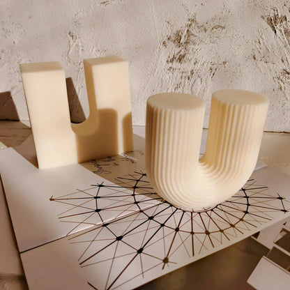 U Shaped Stripe Silicone Candle Moulds