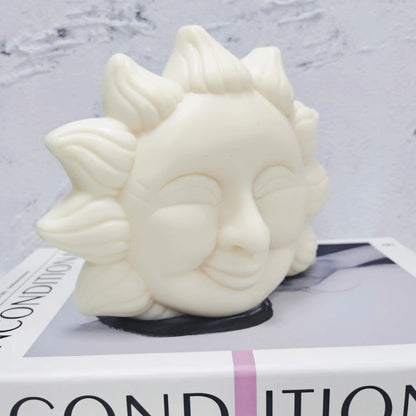 Happy Sun Flower Face Candle Mould
