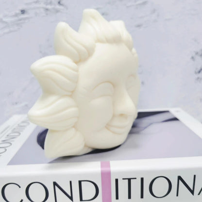 Happy Sun Flower Face Candle Mould