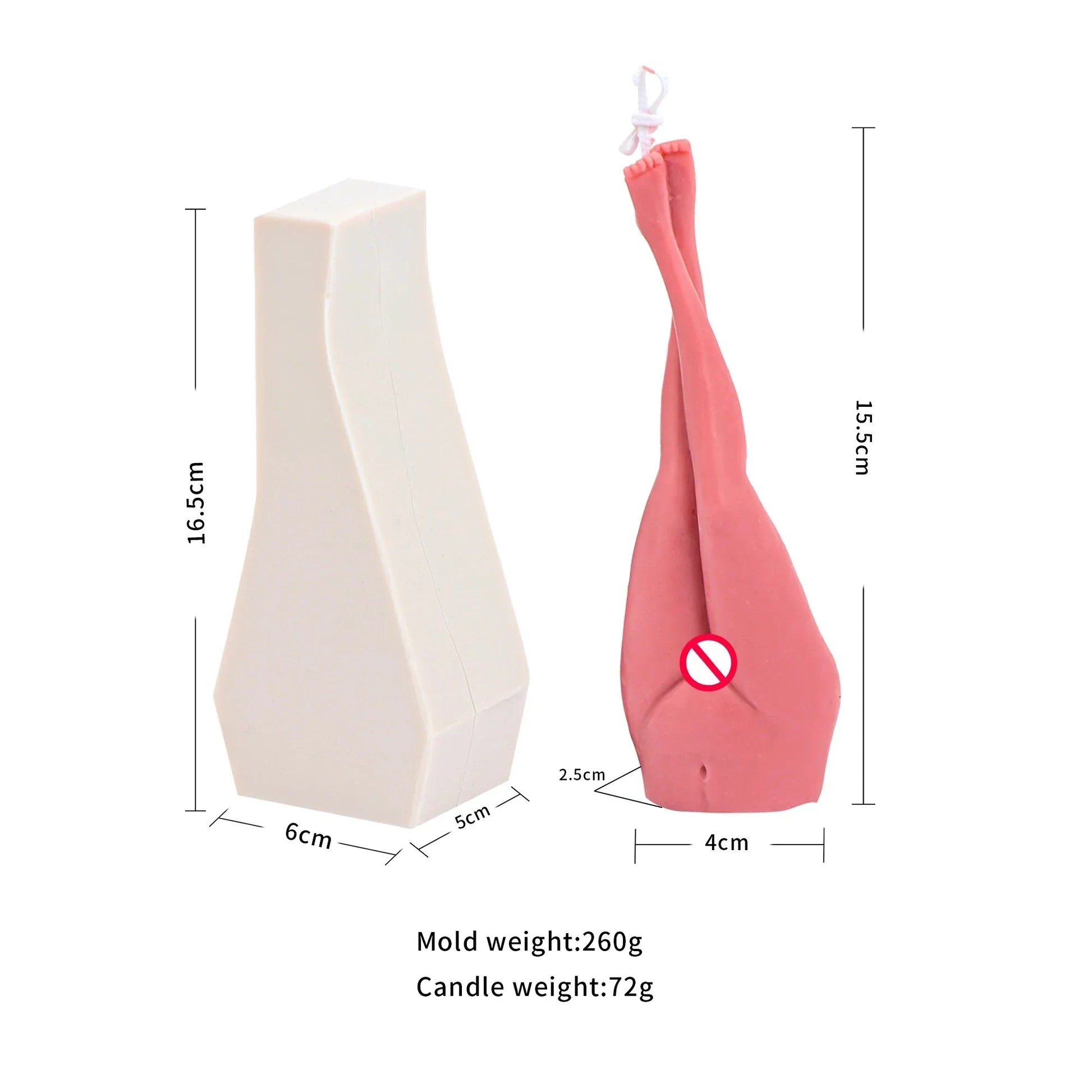 Lady Legs Silicone Candle Mould