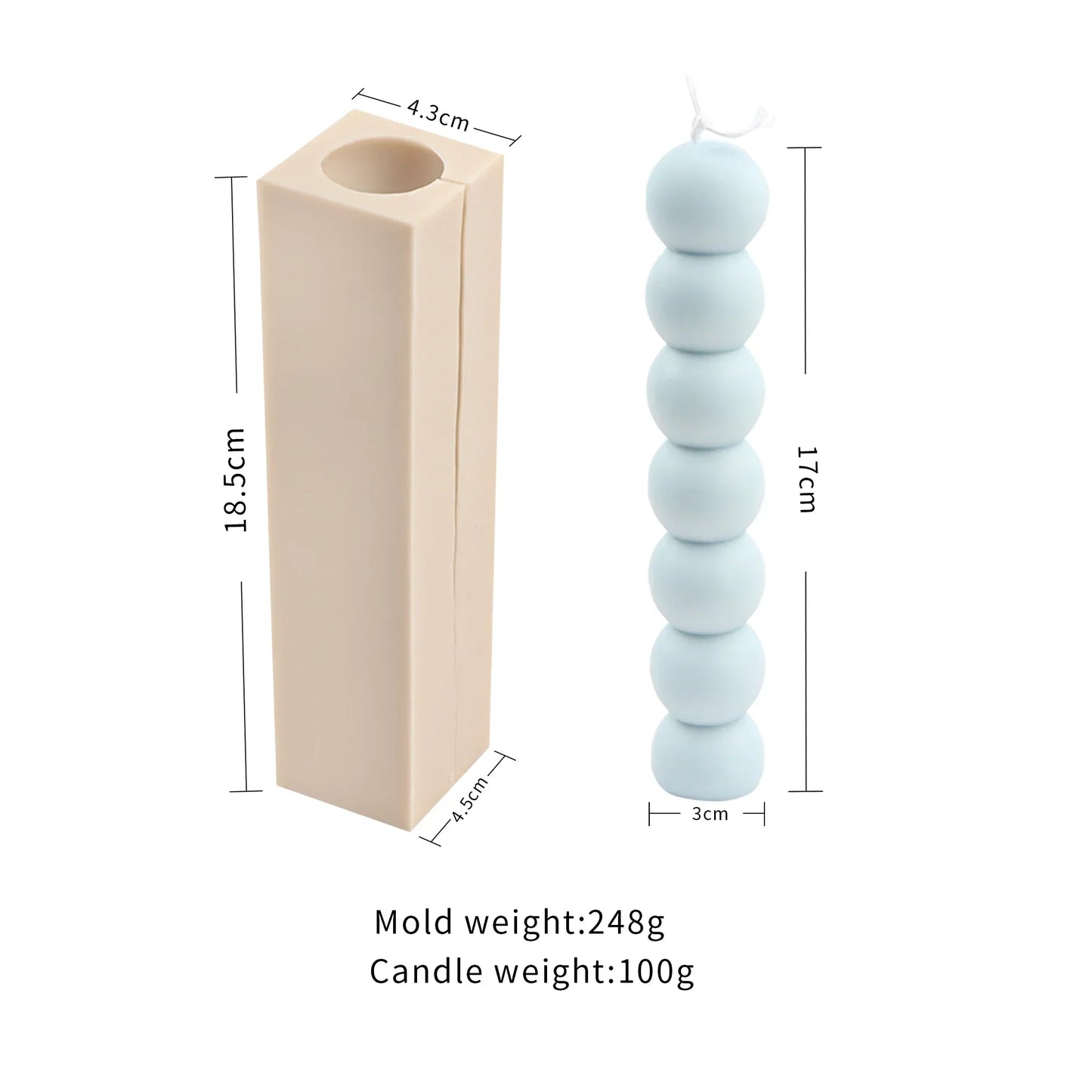 Beads Candle Silicone Mould