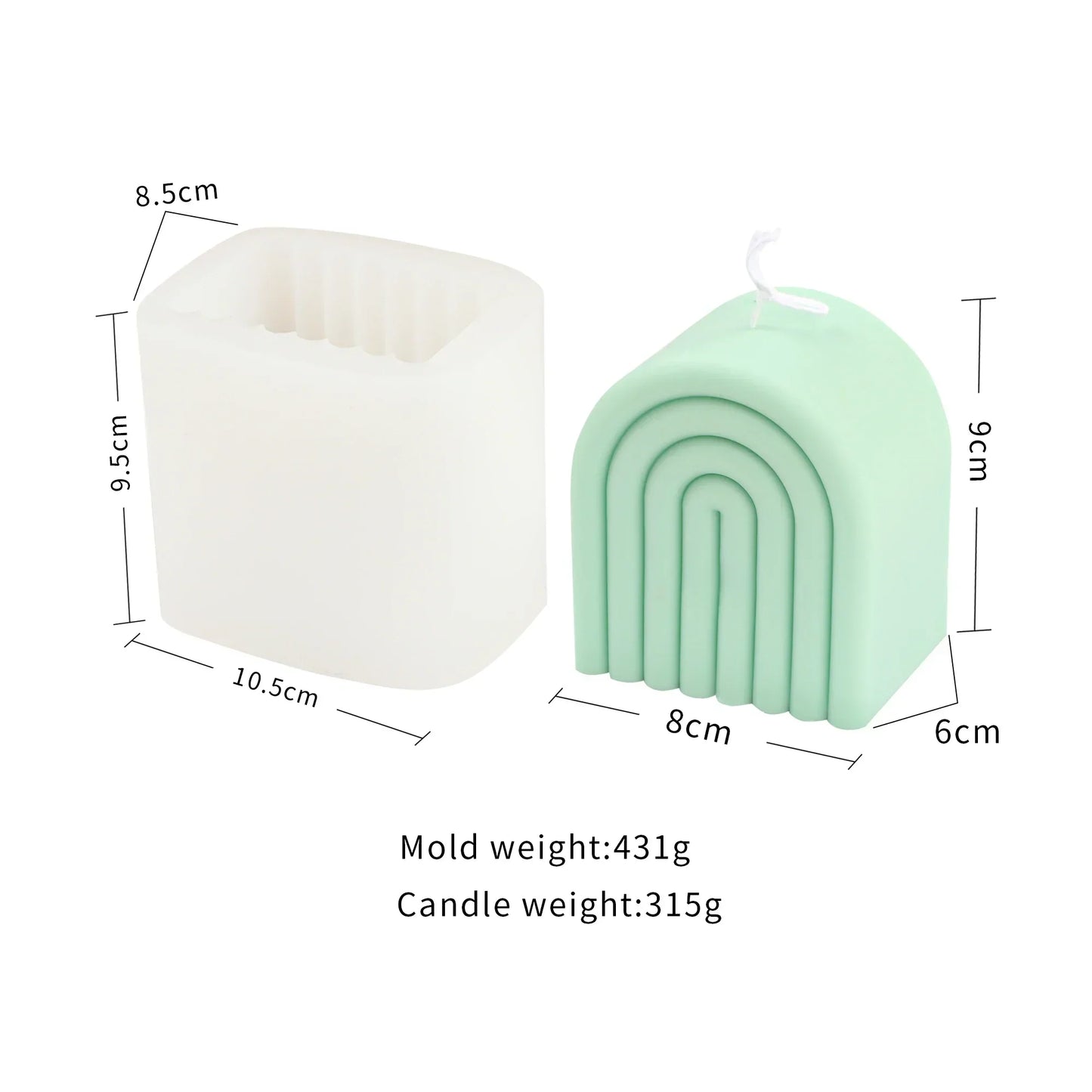 Rainbow Arch Candle Mould