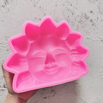Happy Sun Flower Face Candle Mould