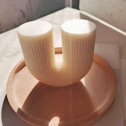 U Shaped Stripe Silicone Candle Moulds