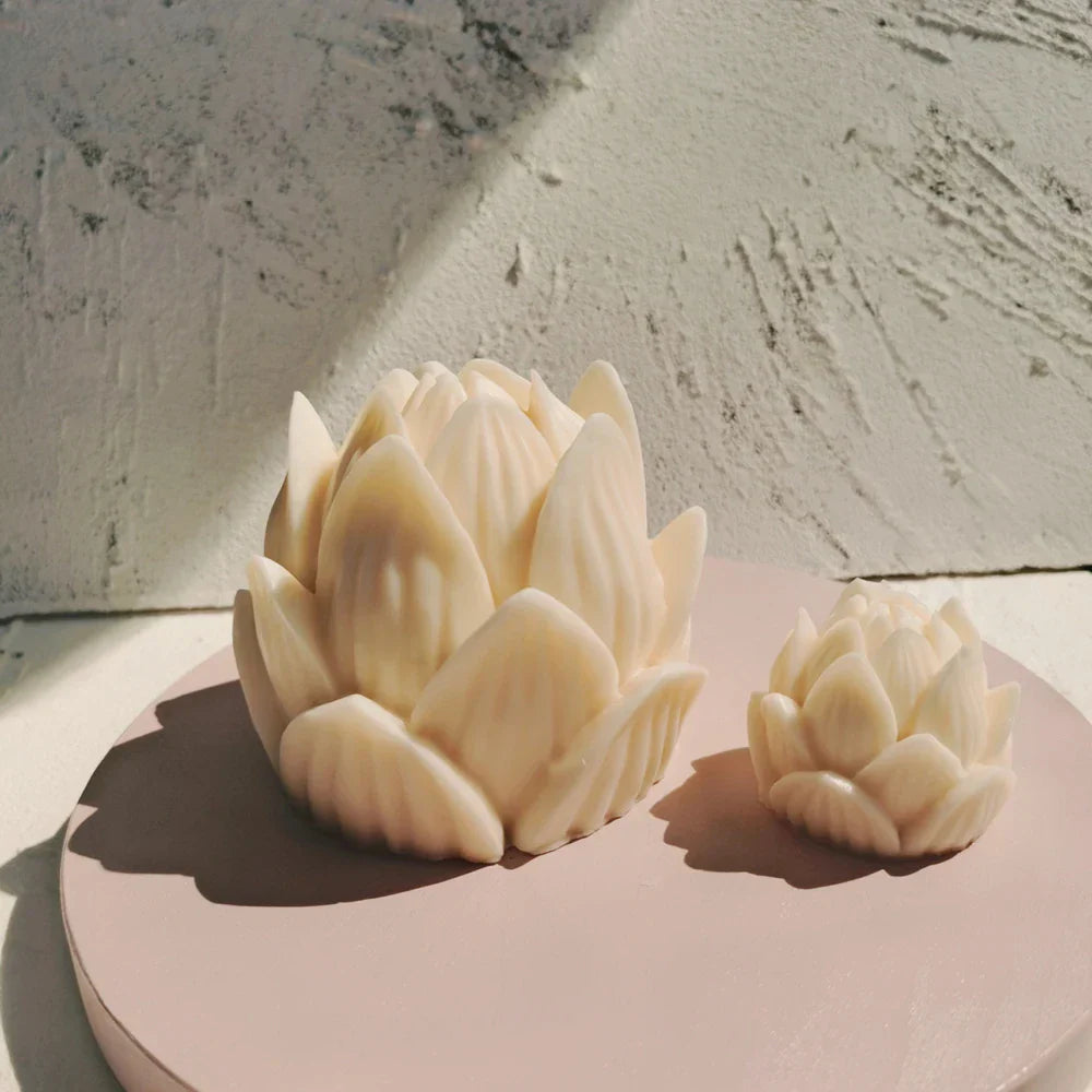 Big Size Lotus Bloom Flower Candles Mould