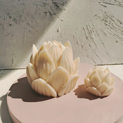 Big Size Lotus Bloom Flower Candles Mould