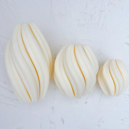 Geometric Wave Twirl Candle Mould