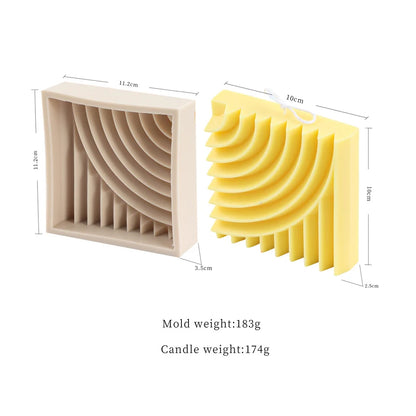 Funny Wiggly Striated Bowl Candle Silicone Mould