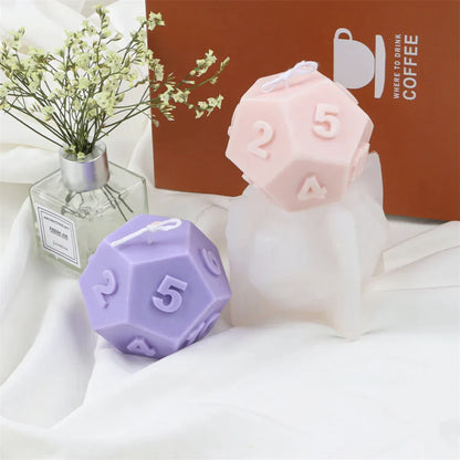 Polyhedral Dice Candle Moulds Silicone