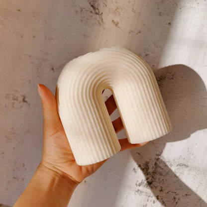U Shaped Stripe Silicone Candle Moulds