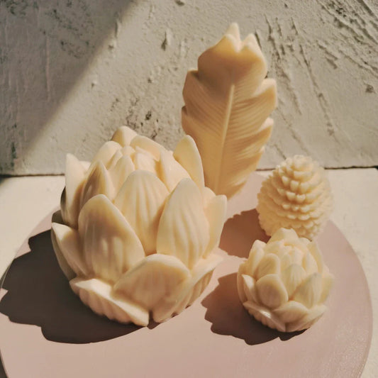 Big Size Lotus Bloom Flower Candles Mould