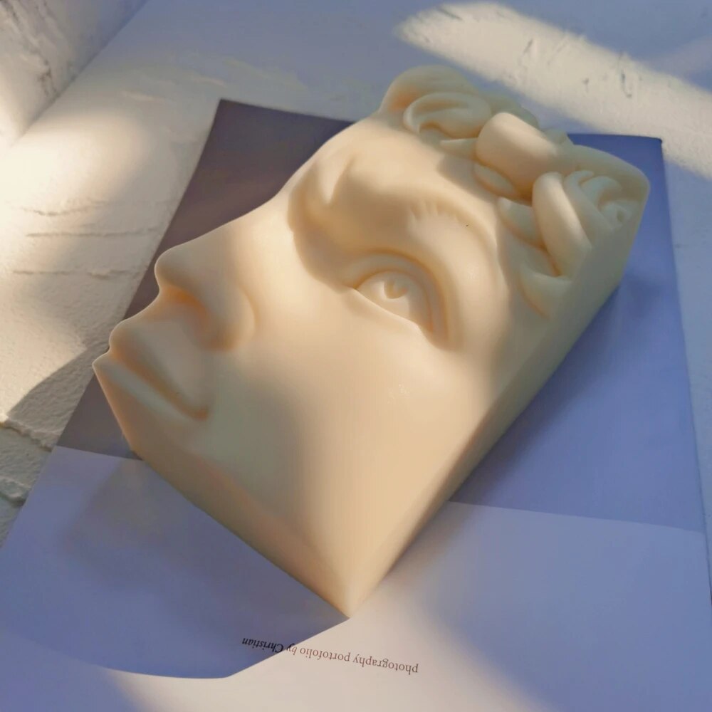 Half David Face Candle Mould