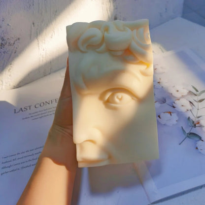 Half David Face Candle Mould