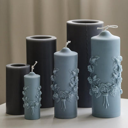 Handmade Cylindrical Scented Candle DIY Mould Candles Moulds