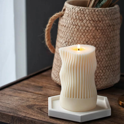 Wavy Column Candle Mould