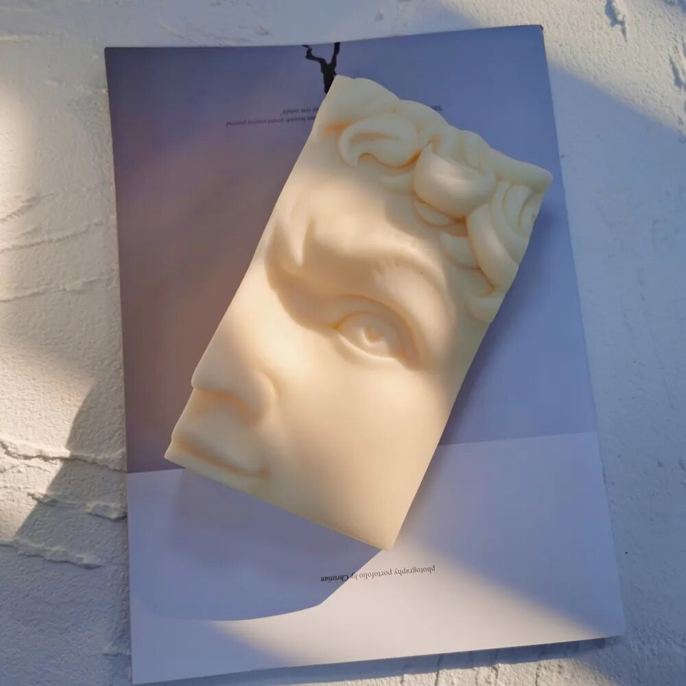 Half David Face Candle Mould