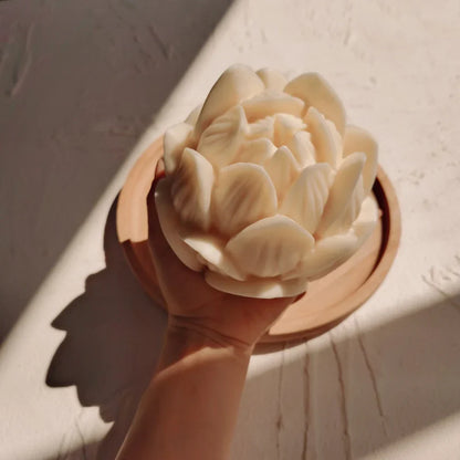 Big Size Lotus Bloom Flower Candles Mould