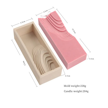 Funny Wiggly Striated Bowl Candle Silicone Mould