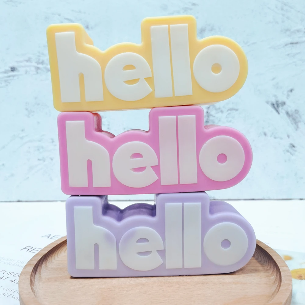 Hello Silicone Candle Mould