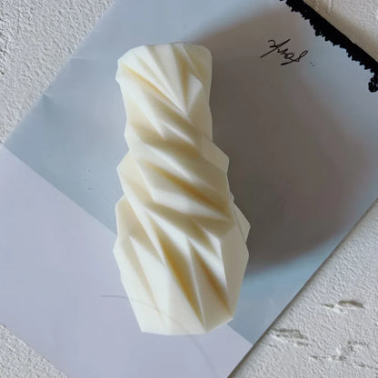 Faceted Diamond Shape Silicone Candle Mould