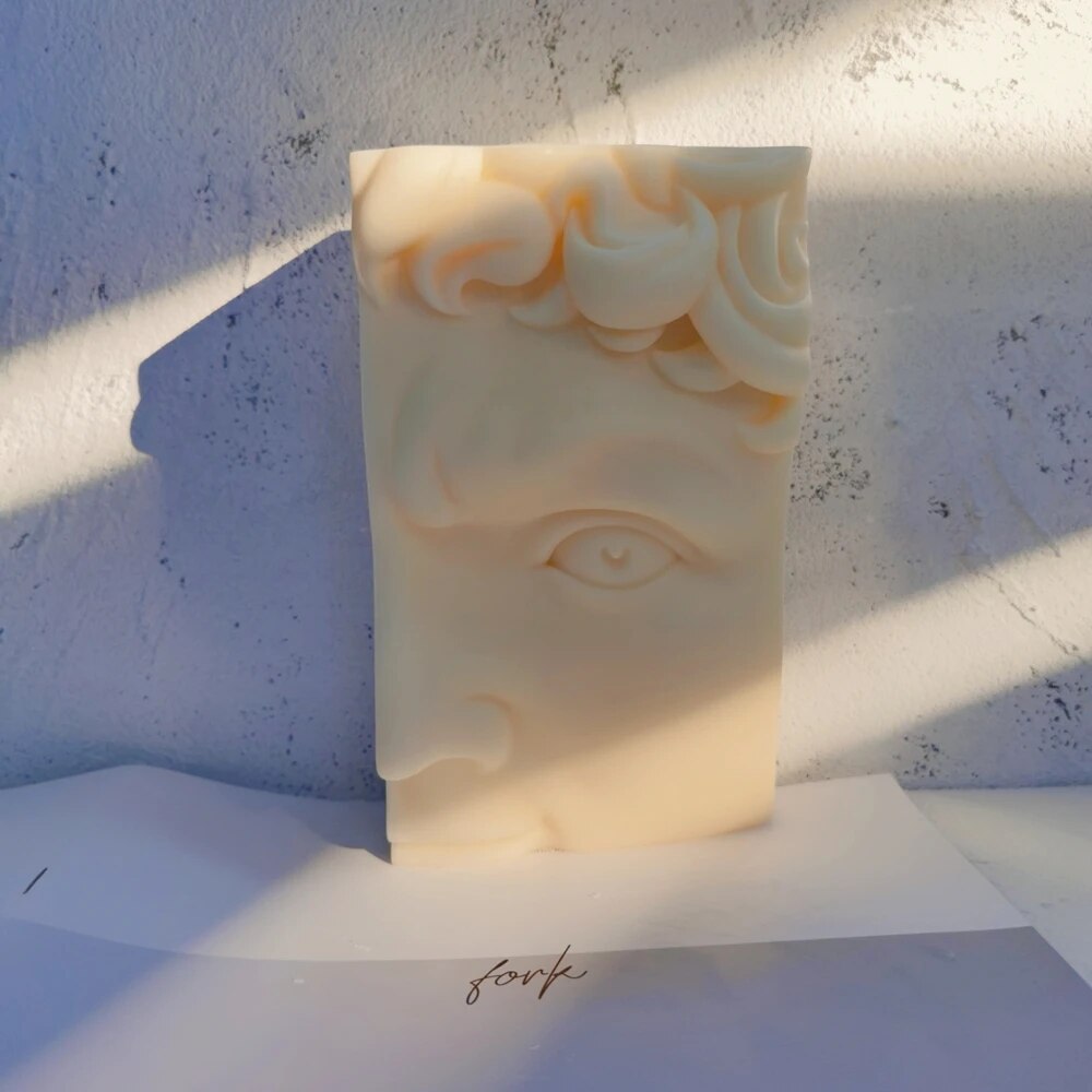 Half David Face Candle Mould