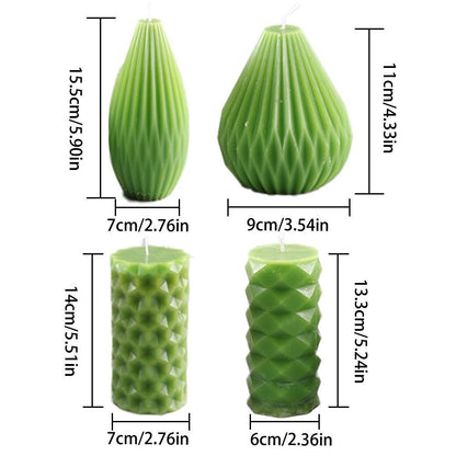 Honeycomb Candle Mould , Quadrilateral cylindrical candle Mould, and Pear Shape Candle Mould Candles Moulds