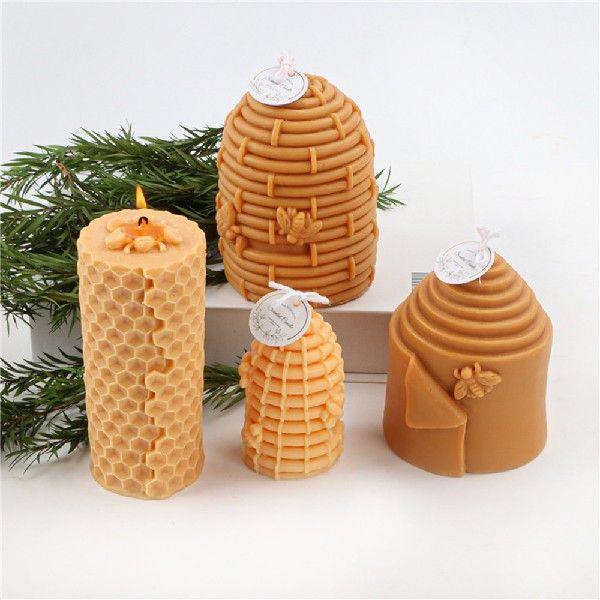 Honeycomb Design Silicone Candle Mould for Bee Wax Candle Making Candles Moulds