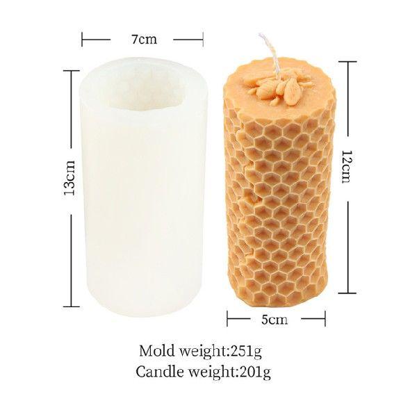 Honeycomb Design Silicone Candle Mould for Bee Wax Candle Making Candles Moulds