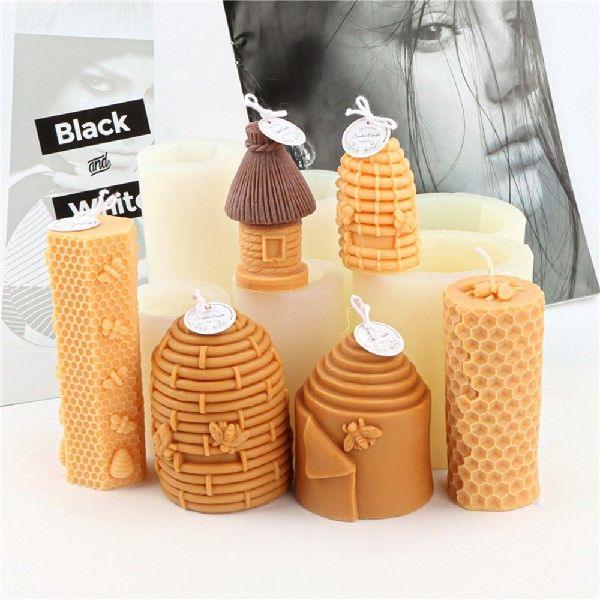 Honeycomb Design Silicone Candle Mould for Bee Wax Candle Making Candles Moulds