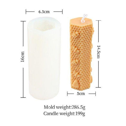 Honeycomb Design Silicone Candle Mould for Bee Wax Candle Making Candles Moulds